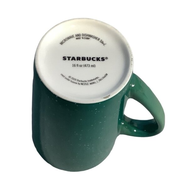 Starbucks Coffee Mug 16oz Green Speckled Tall Mermaid Ceramic Cup Drink Hot 2020 - Picture 6 of 7